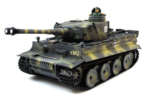 High Collection 1/16 Scale Custom Paint Radio Remote Control German Tiger I Tank Air Soft Rc Battle Tank Smoke & Sound (Upgrade Version w/ Metal Gear & and more)