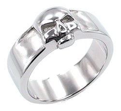 High Quality Stainless Steel Skull Ring, Size 5