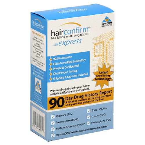 Hair Confirm Hair Follicle Multi-Drug Test Kit, Express, 1 kit