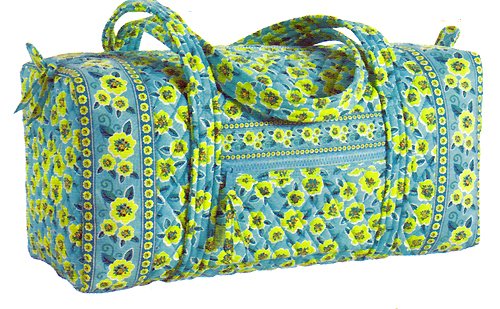 Maggi B French Country Kiwi Blossom Quilted Cotton Gym Tote Fall 2007 #MB02941