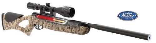 Crosman Remington Nitro Piston.177 Caliber Nitro Piston Air Rifle with Digital Camo Stock (Includes 3-9X40mm Scope)