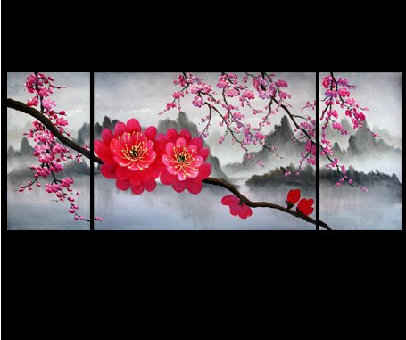 Japanese Cherry Blossom Painting Feng Shui Painting Flower Painting 42