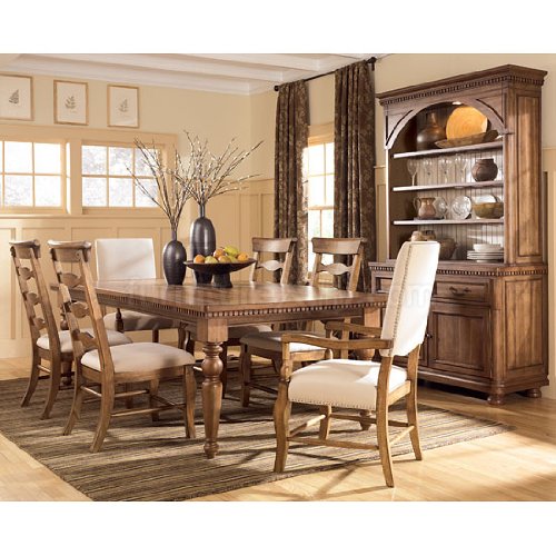 Summerlands Dining Room Set w/ Arm Chairs by Ashley Furniture