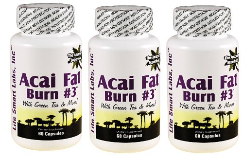 ACAI Fat Burn #3 all Pure Diet Pill with Green Tea, Grapefruit, Apple Cider, and more for Weight Loss and fat burning
