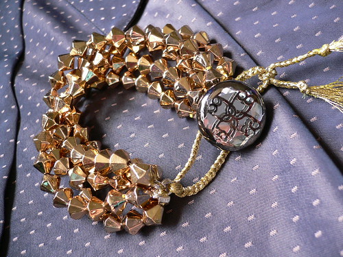 CLEOPATRA gold bead multi-stranded bracelet