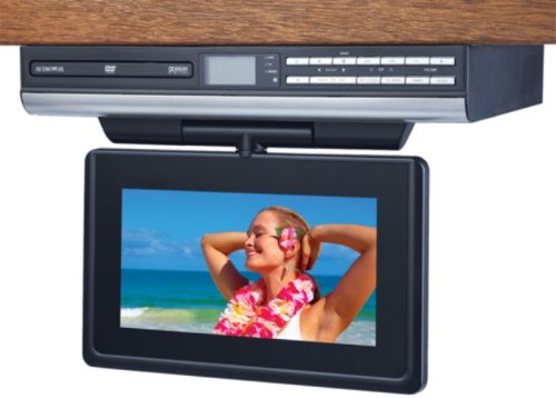 Audiovox VE927 9-Inch LCD Drop-Down TV with Built-In DVD Player and Clock Radio