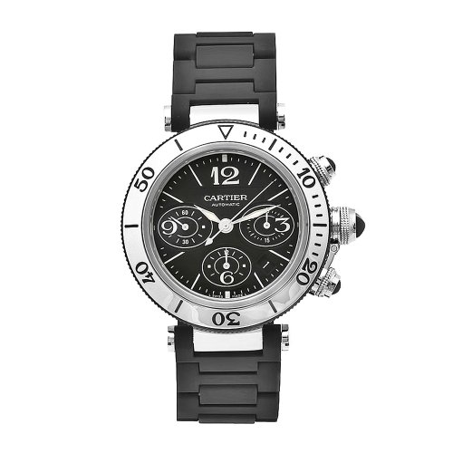 Cartier Men's W31088U2 Pasha Stainless-Steel Ceramic Automatic Chronograph Watch
