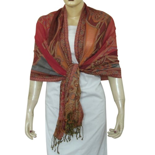 Long Wool Stoles Fashion Scarves and Wrap for Womens