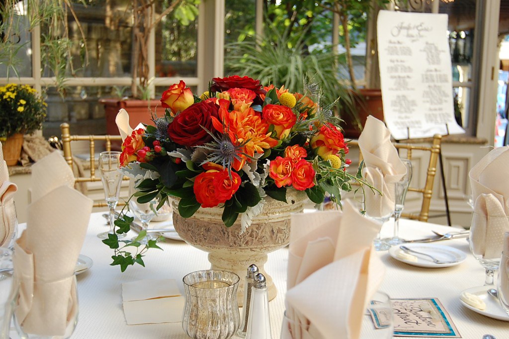 Floral Centerpieces at the Brownstone