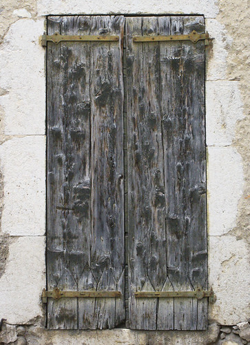 Weathered window shutters, Die, France