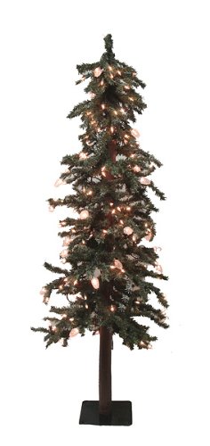 3.5' Pre-Lit Frosted Alpine Artificial Christmas Tree - Clear Lights