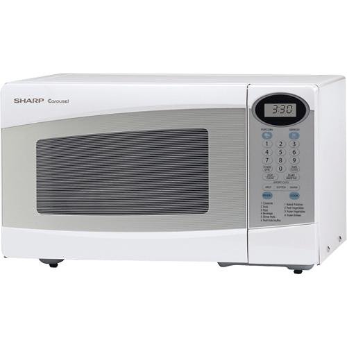 Sharp R-230KW 800-Watt 4/5-Cubic-Foot Compact Microwave, White