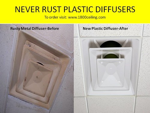 Plastic air diffuser and plastic vents