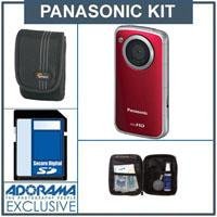 Panasonic HM-TA2 Mobile Camcorder - Red - with 8GB SD Memory Card, Camera Case, Professional Lens Cleaning Kit