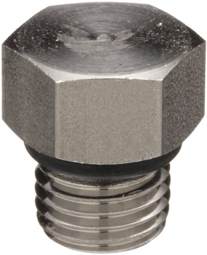 Parker 316 Stainless Steel Hex Head Plug with Buna N O-Ring, 1/4