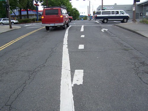 mini bike lane pocket portland