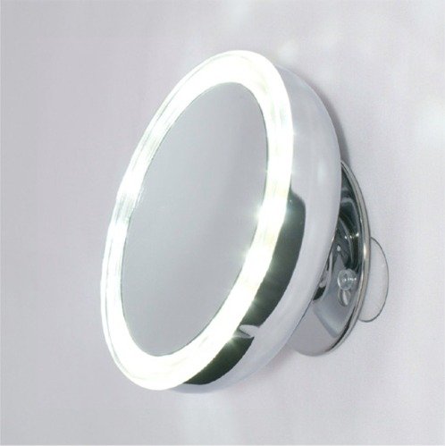 Mirror Place LED Lighted Suction Cup 5X Mirror, Battery Operated
