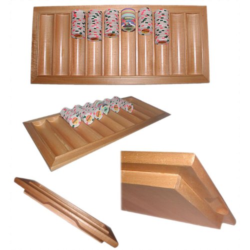 NEW Oak Black Jack Table Tray - Holds 500 Chips (Casino Supplies)