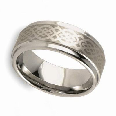Blue Chip Unlimited - Unique Solid Tungsten Carbide 9mm Silver Celtic Design Wedding Ring Engagement Band Fashion Ring Size 11