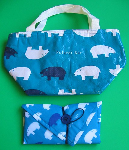 Insulated "Polarer Bear" lunch cloth and bag