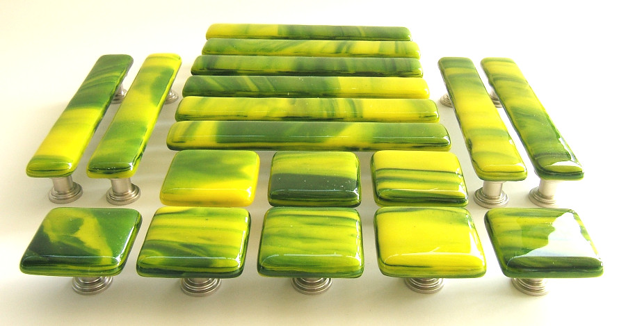 Green Yellow Whisps Knobs and Pulls