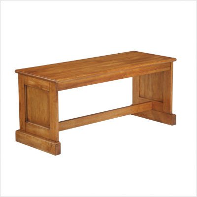 Home Styles Rectangular Kitchen Dining Nook Bench in Distressed Oak Finish