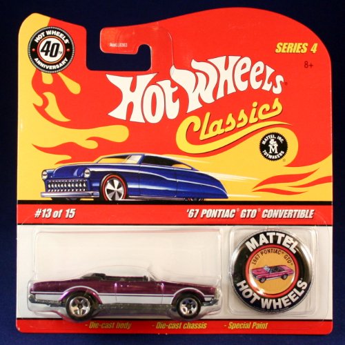 '67 PONTIAC GTO CONVERTIBLE (PURPLE) 2007 Hot Wheels Classics 1:64 Scale SERIES 4 Die Cast Vehicle