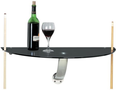 Black Tempered Glass Wall Pub Table
