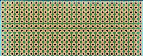 SB300 Solderable PC BreadBoard, 1 Sided PCB, matches 300 tie-point breadboards, 1.20 x 3.00 in (30.5 x 76.2 mm)