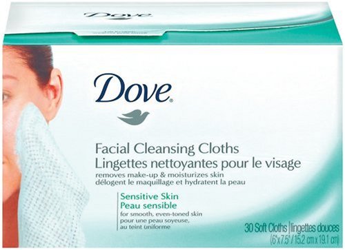 Dove Sensitive Essentials Cleansing Cloths, Refill, 30 Count (Pack of 3)