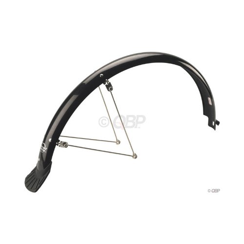 Planet Bike Hardcore Recumbent Bicycle Fender with Stainless Steel Hardware and Mud Flap (Rear, Black, 20-Inch Tires/50mm Wide)