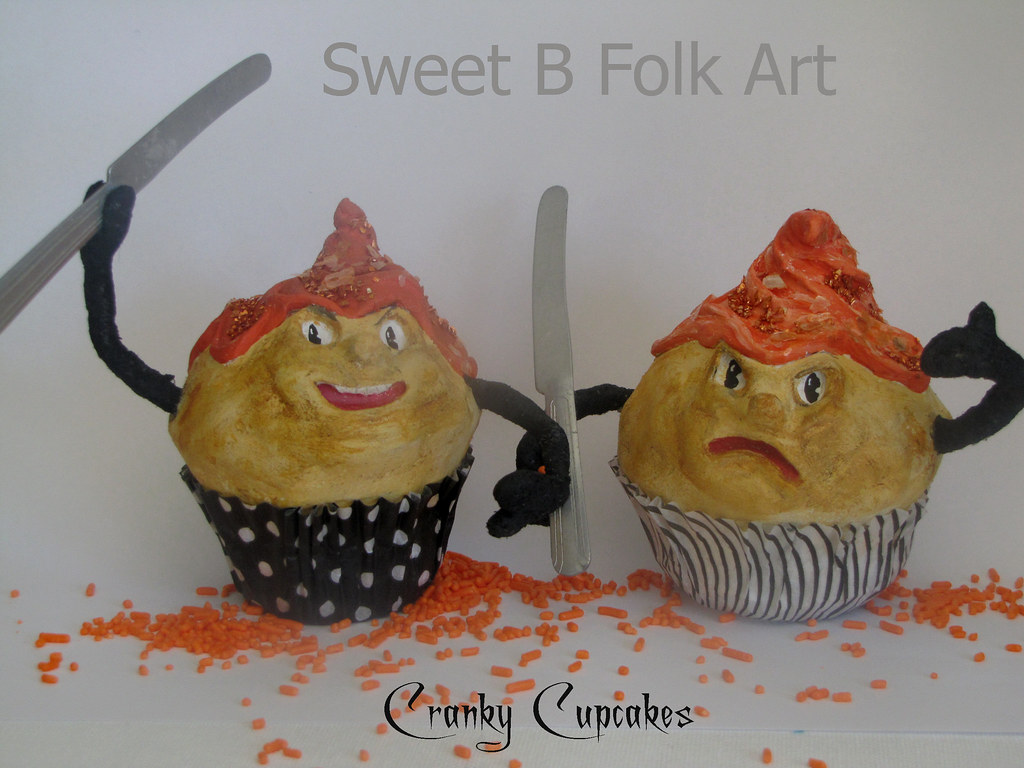 Cranky Cupcakes by Sweet B FOlk Art