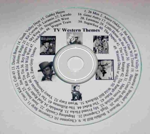 CD of 53 TV Theme Songs from Western / Cowboy Television Shows from 1950s, 1960s