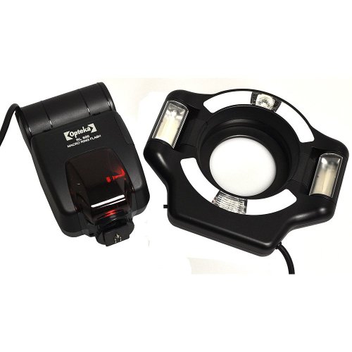 Opteka RL-600 E-TTL II Macro Twin Ring Lite Flash for Canon EOS 1D, 5D, 7D, 10D, 20D, 30D, 40D, 50D, 60D, Rebel XT, XTi, XS, XSi, T1i & T2i Digital SLR Cameras