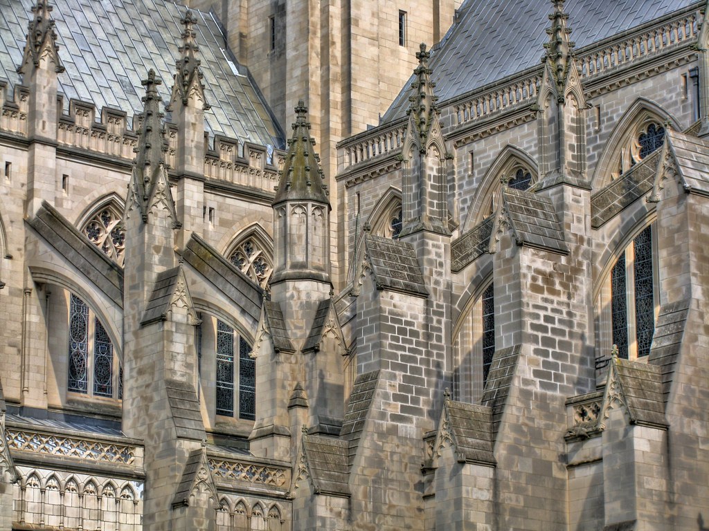 Flying Buttresses Adorn the Washington National Cathedral