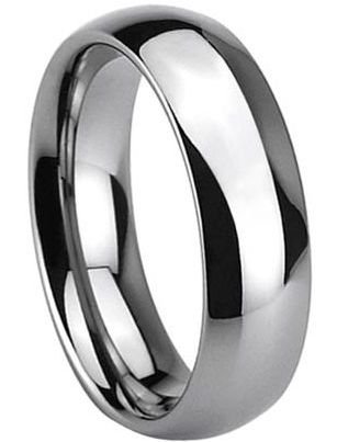 Tungsten Carbide 8 mm (5/16 in) High Polished Comfort Fit Domed Wedding Band Ring (Available in Sizes 8 to 11) size 10