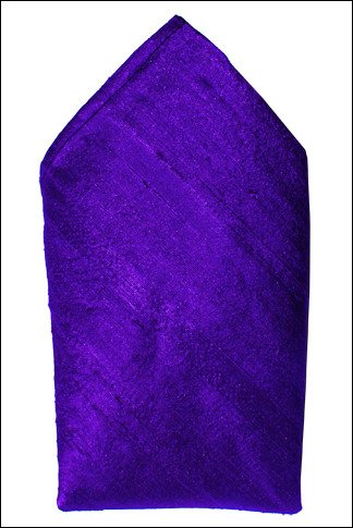 Royal Purple Dupioni Silk Handkerchief