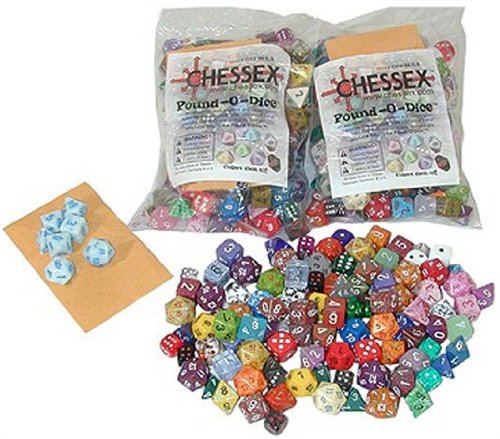 Chessex Dice: Pound of Dice (Pound-O-Dice) Approximately 100 Die