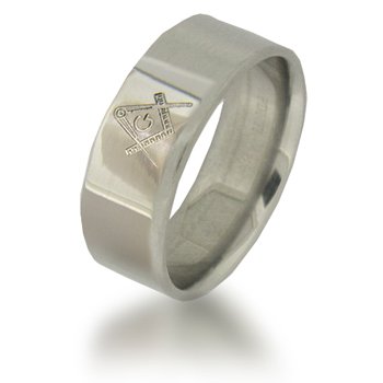7mm Titanium Masonic Ring