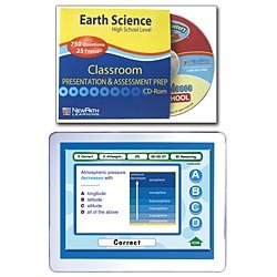 Earth Science Interactive Whiteboard Software, High School, Features 750 Interactive Review Cards
