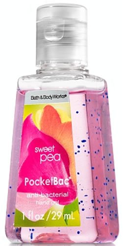 Bath & Body Works Sweet Pea PocketBac Deep Cleansing Anti-Bacterial Hand Gel 1 oz (29 ml)