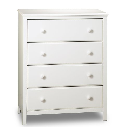 South Shore Furniture, Cotton Candy Collection, 4 Drawer Chest, Pure White