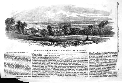 1852 Panoramic View Site Crystal Palace Sydenham
