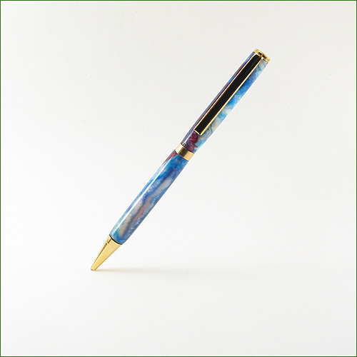 Blue Acrylic Slimline Pen