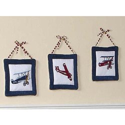 Vintage Aviator Airplane Wall Hanging Accessories by JoJo Designs