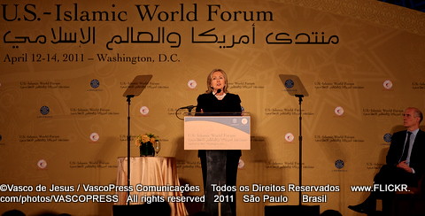 Hillary Rodham Clinton, U.S. Secretary of State at the 2011 U.S.-Islamic World Forum  - IMG 6507