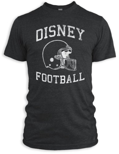 Vintage Distressed Disney Football Tri-Blend T-Shirt, Black, M