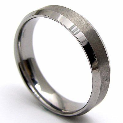 Mens Tungsten Wedding Band Ring - 6mm Size 10 style #1
