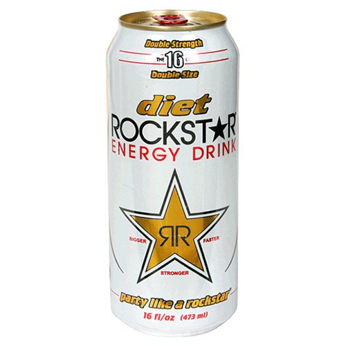 Rockstar  Energy Drink, Double Strength, 16-Ounce Cans (Pack of 24)
