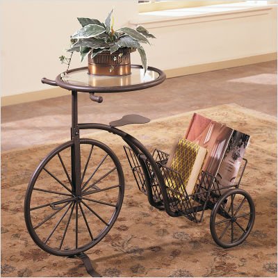 Powell Rustic Finish Tricycle Table